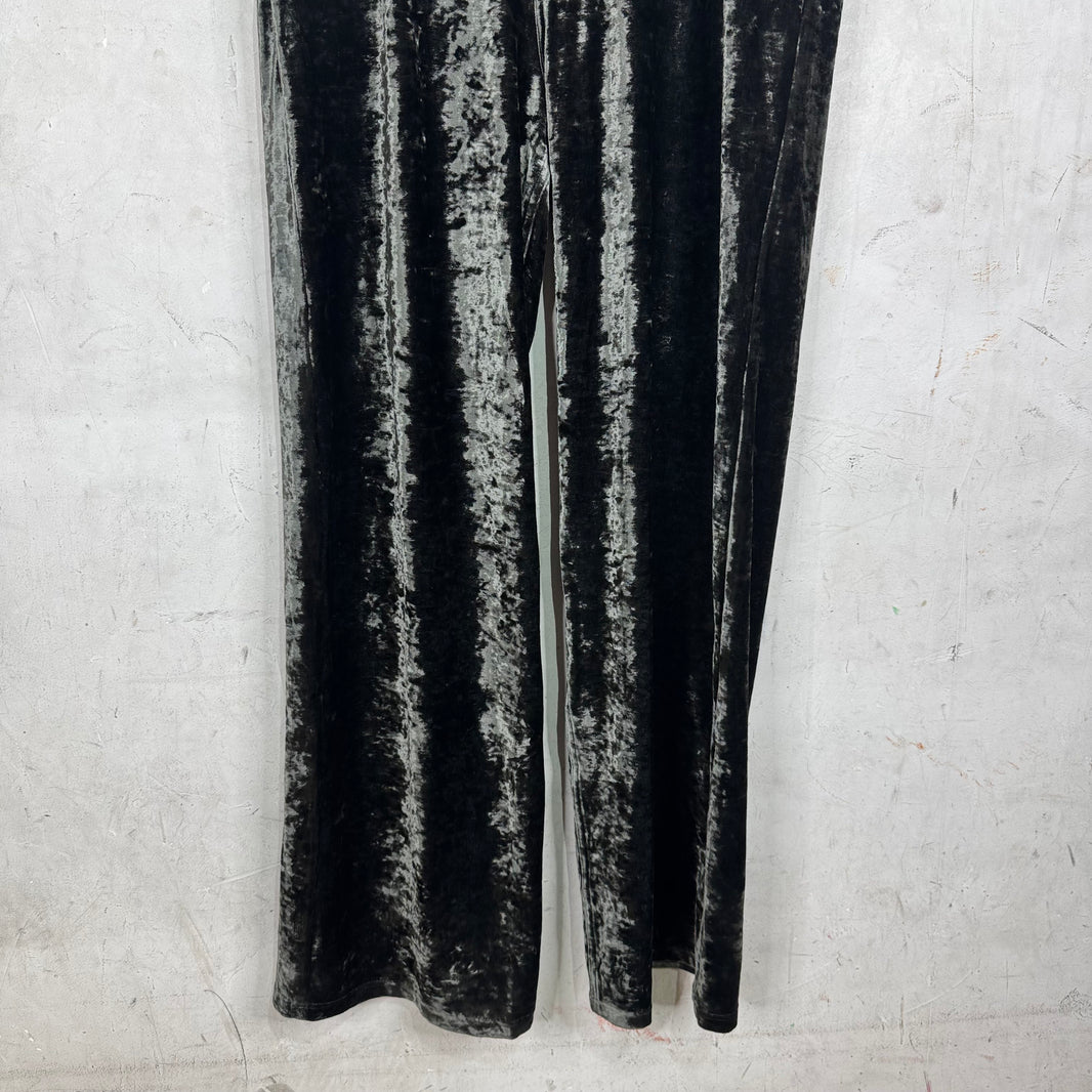 Balenciaga Olive Velvet Loose Pants