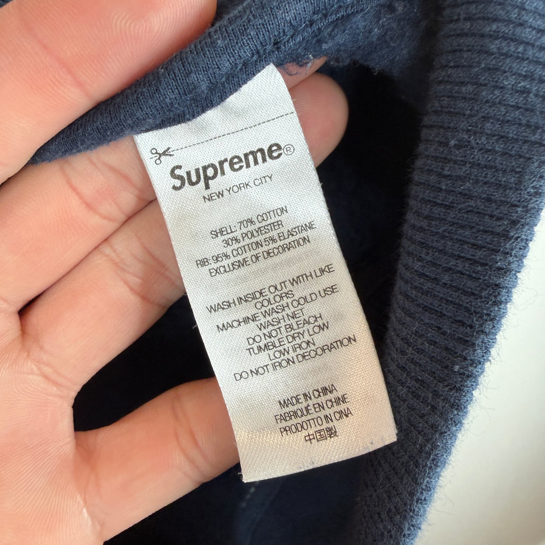 Supreme Navy True Religion Zip Up Hoodie