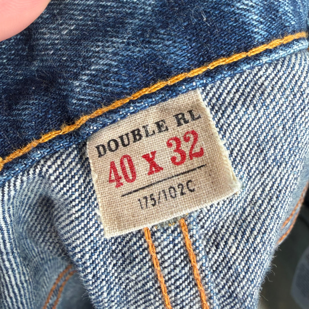 RRL Washed Selvedge Denim Straight Leg Jeans
