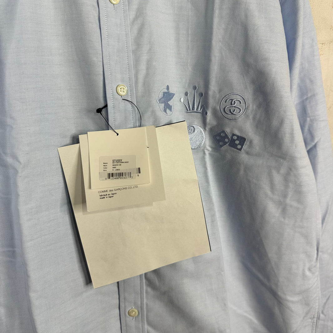 Stussy x Junya Blue Logos Buttoned Shirt