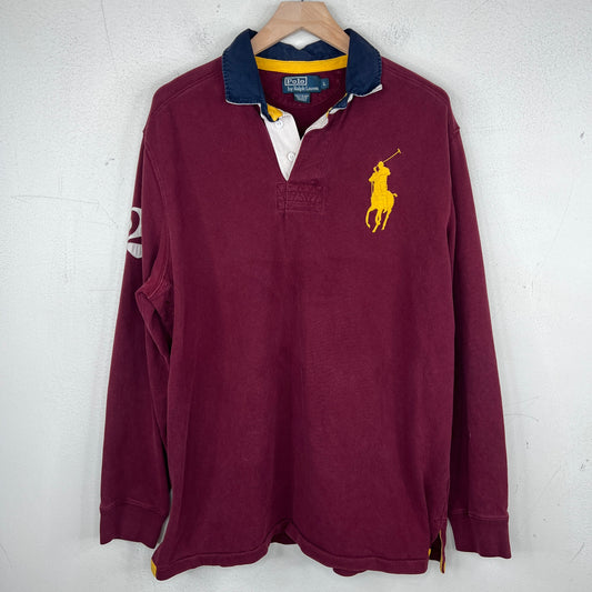 Polo Ralph Lauren Purple Big Horse Rugby Polo Shirt