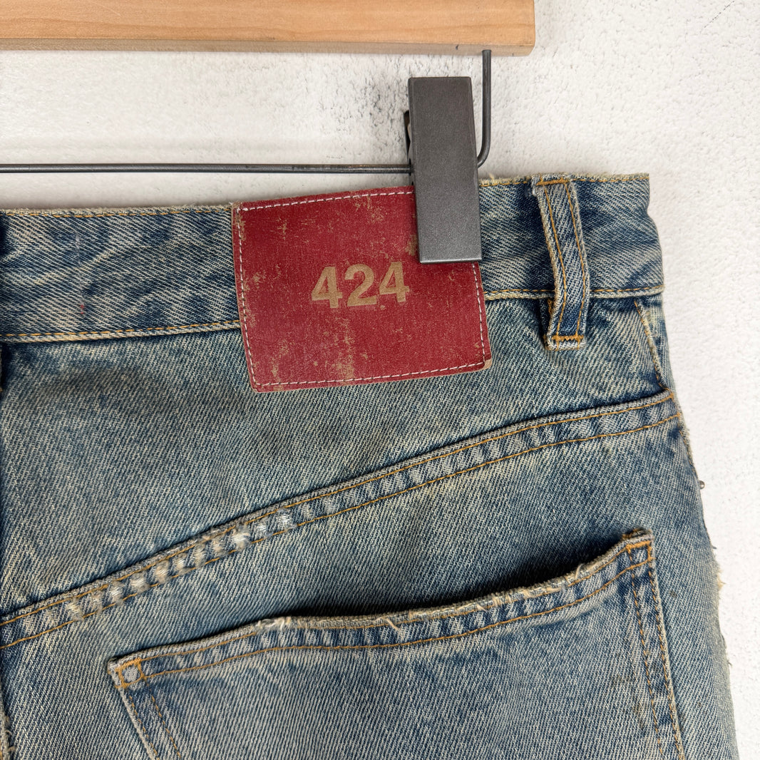 424 Distressed Baggy Jeans