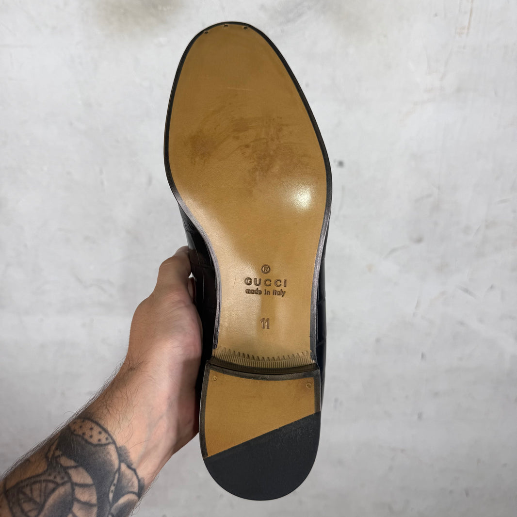 Gucci Croc Tasseled Loafers DS