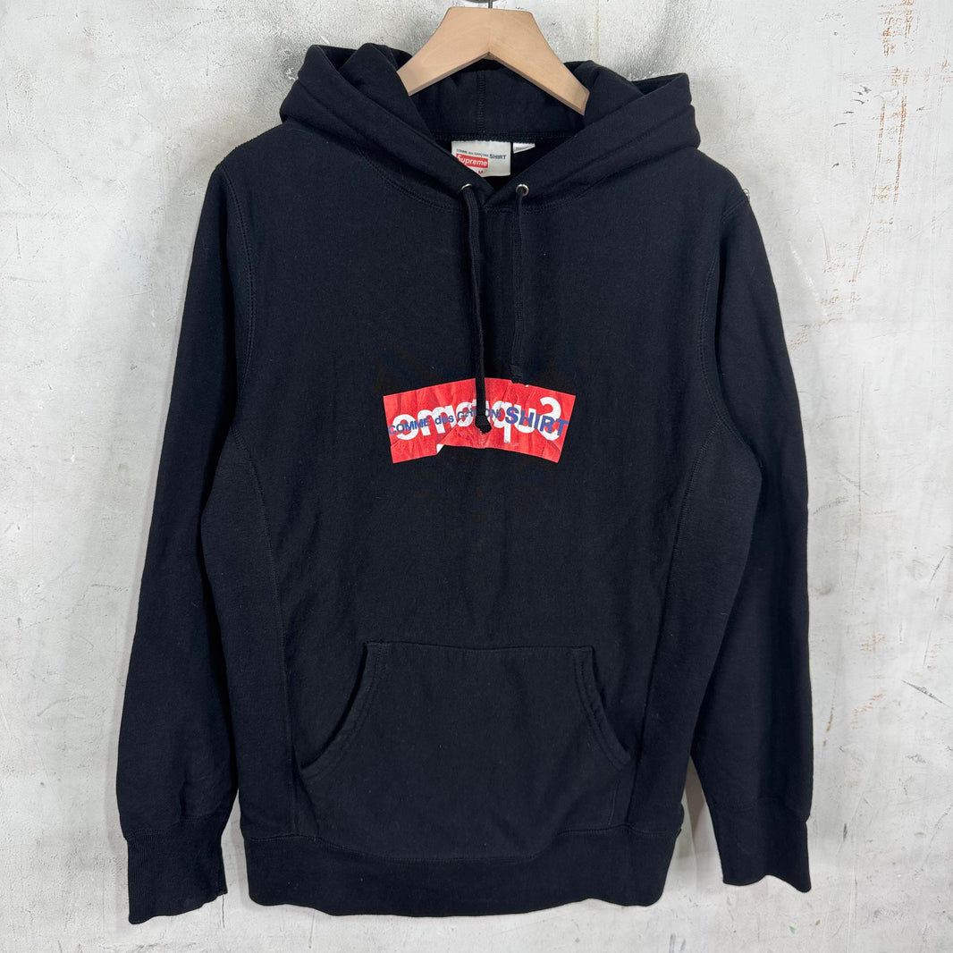 Supreme x CDG Wrinkled Box Logo Hoodie