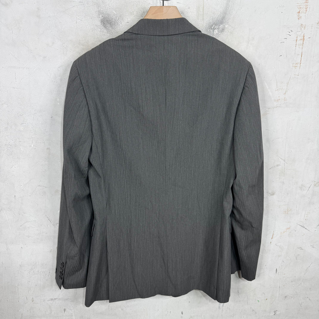 Prada Grey Striped Blazer Jacket