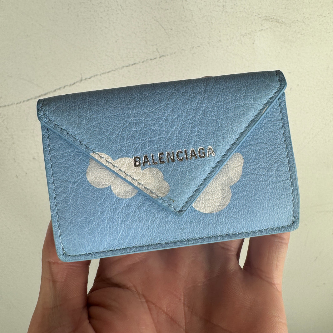 Balenciaga Clouds Papier Mini Snap Wallet