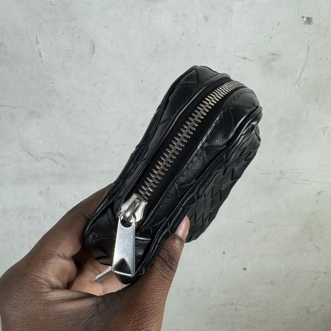 Bottega Veneta Black Woven Mini Pouch