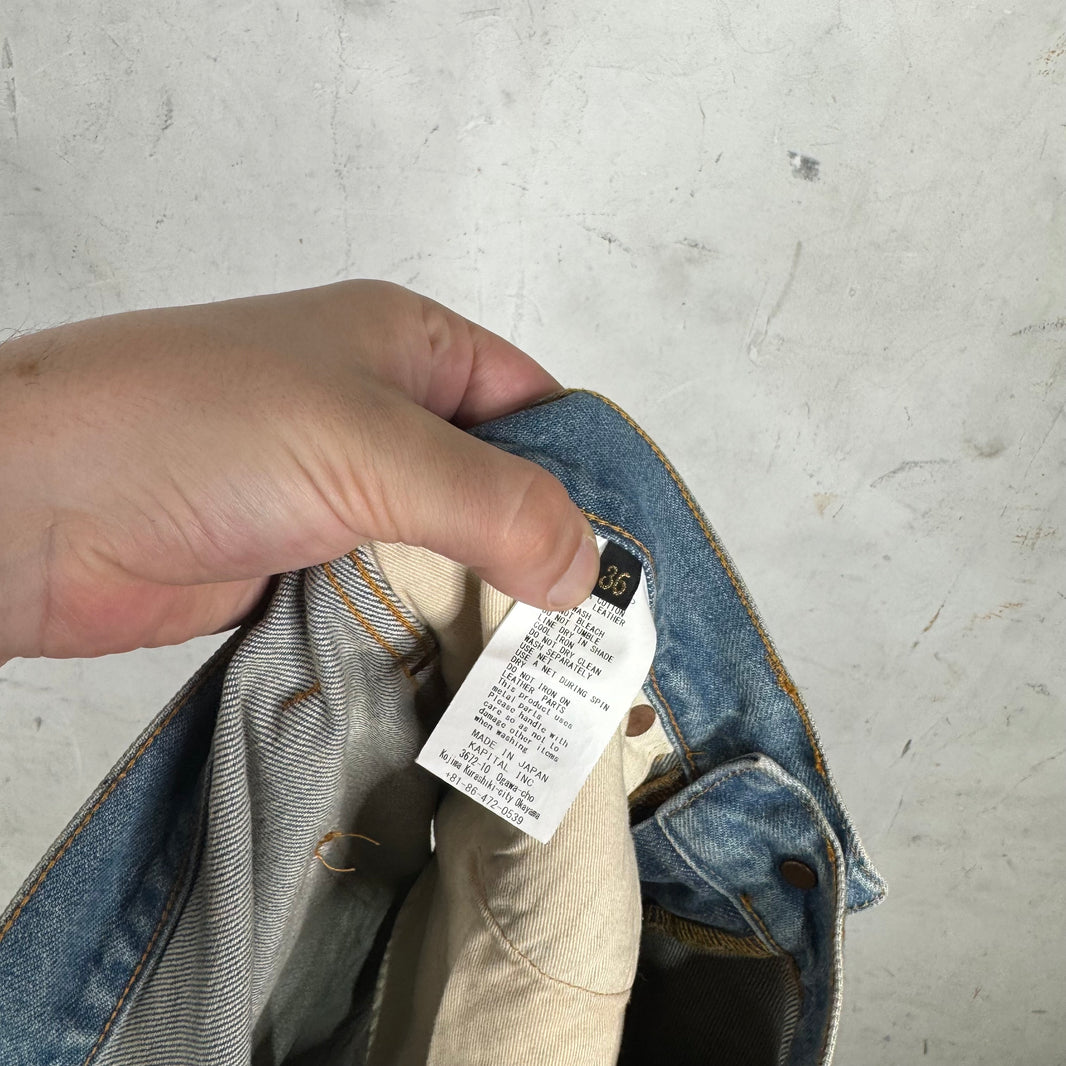 Kapital Rhinestoned Carpenter Denim Shorts