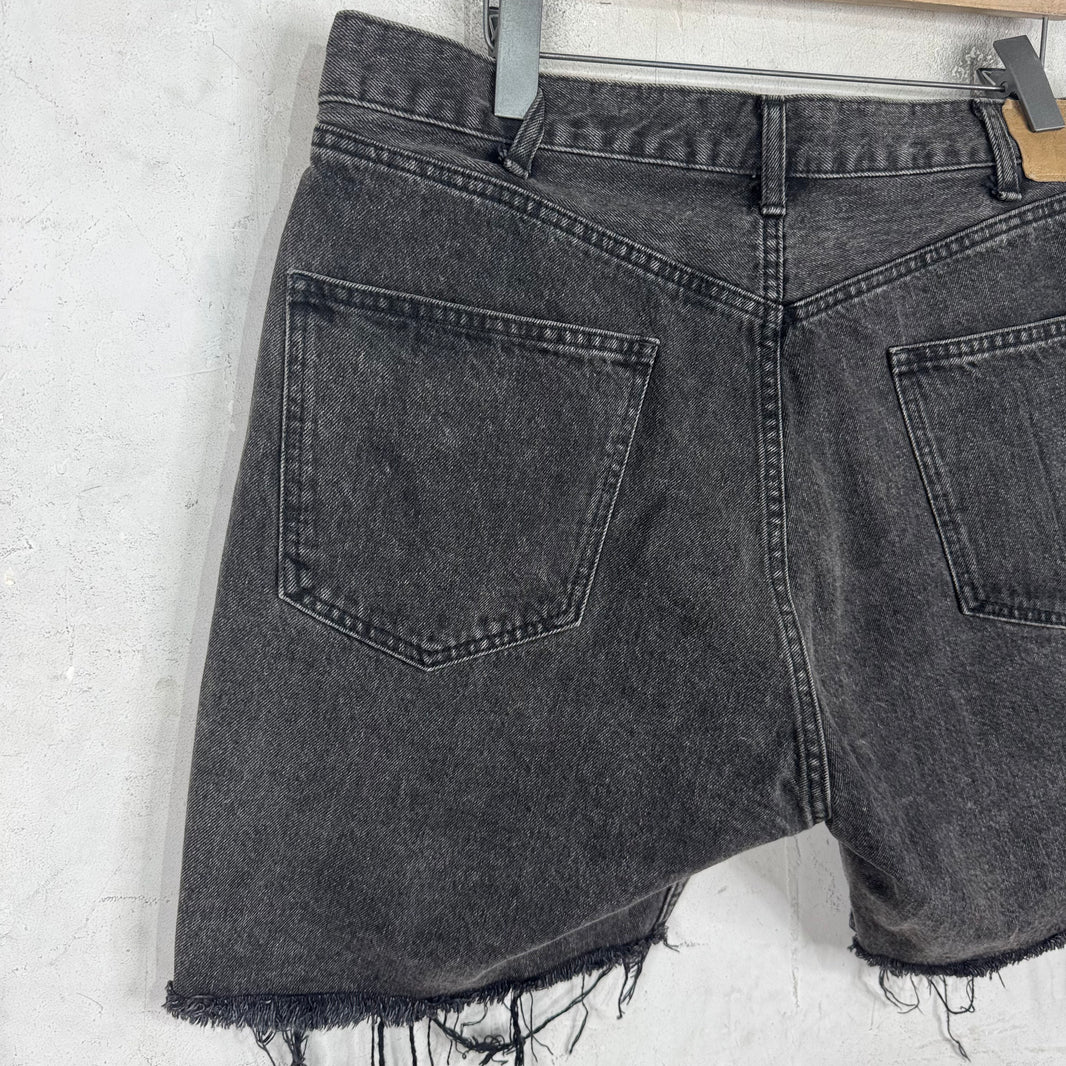 Celine Charcoal Wash Denim Shorts