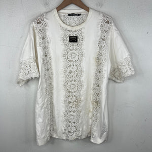 Dolce & Gabanna Floral Lace Hybrid T-Shirt