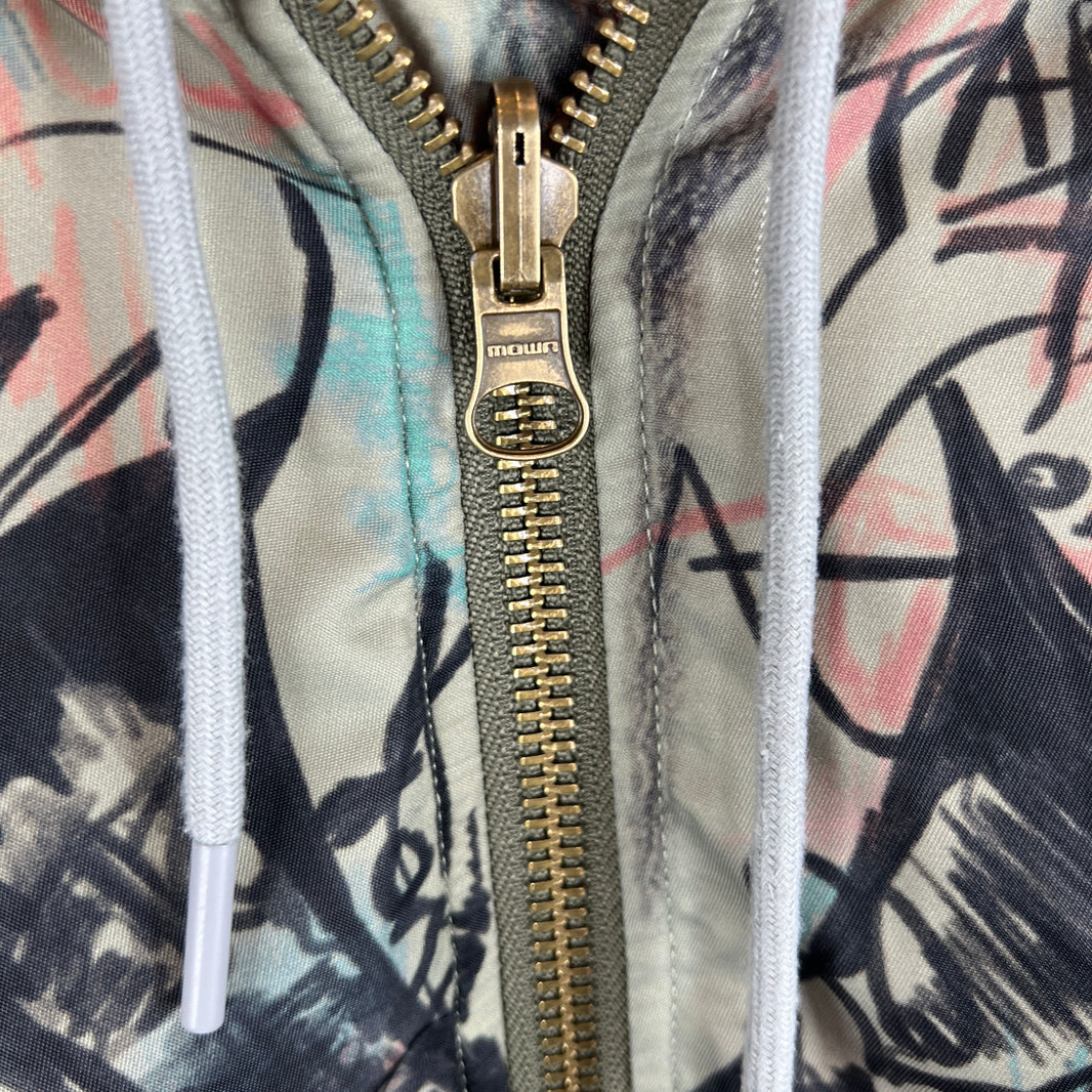Mowalola Hooded Graffiti Bomber Jacket