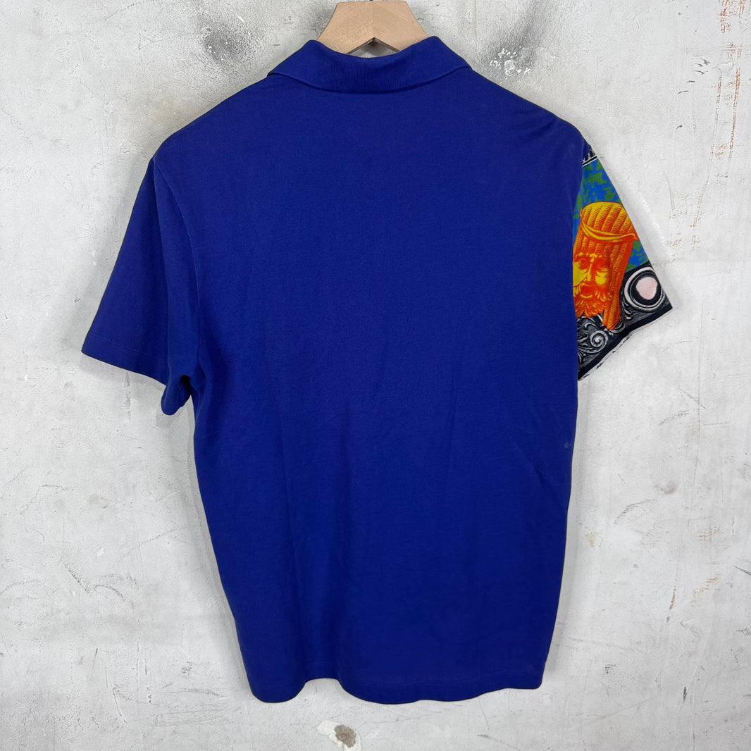 Versace Patterned Split Polo