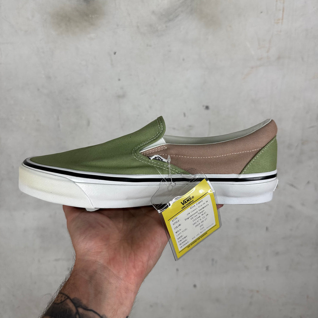 Vans X Engineered Garments Green/Brown Sample Classic Slip On