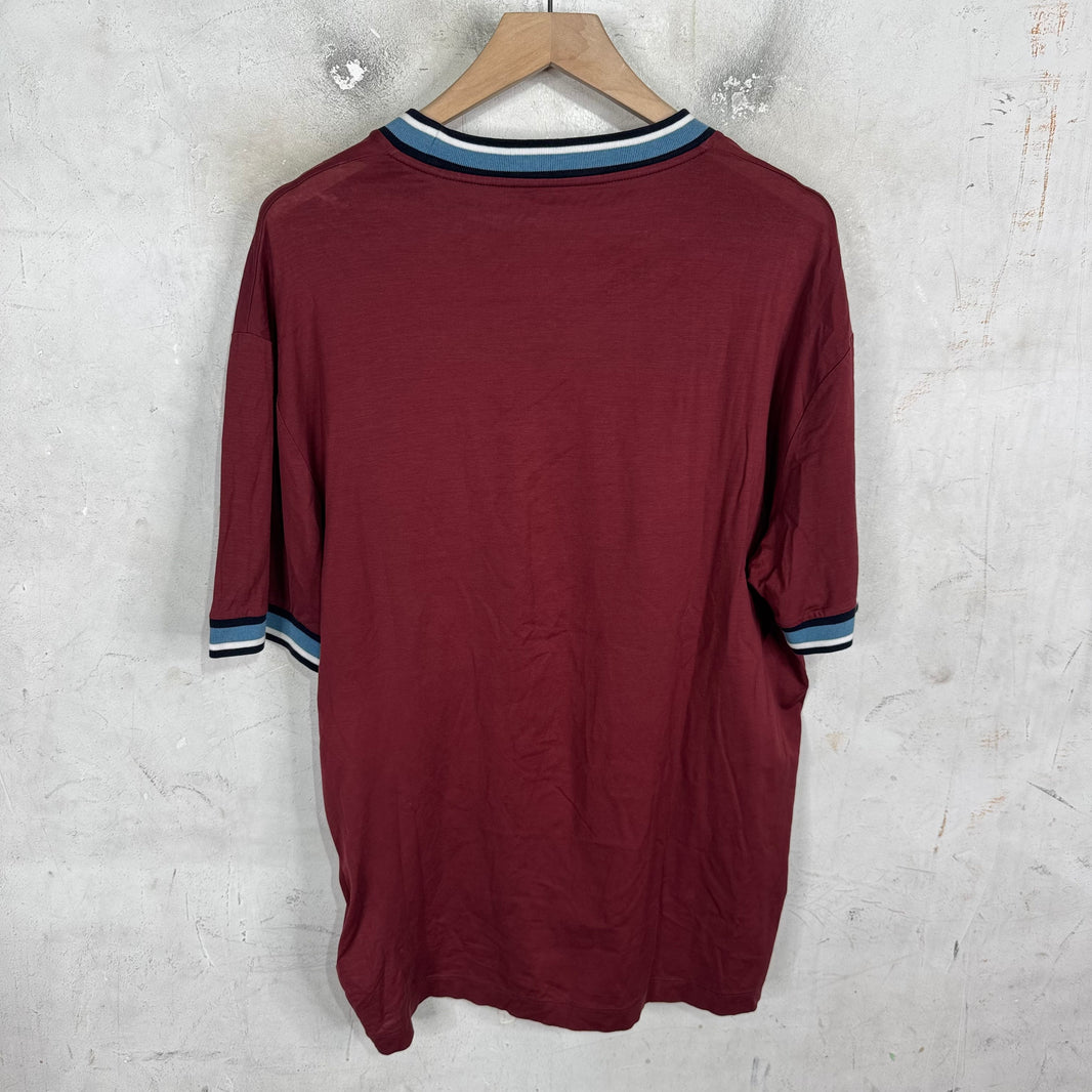Prada Ribbed Maroon T-Shirt