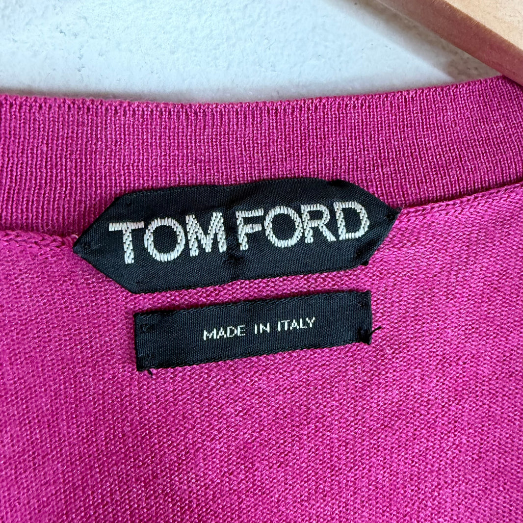 Tom Ford Pink V Neck Sweater