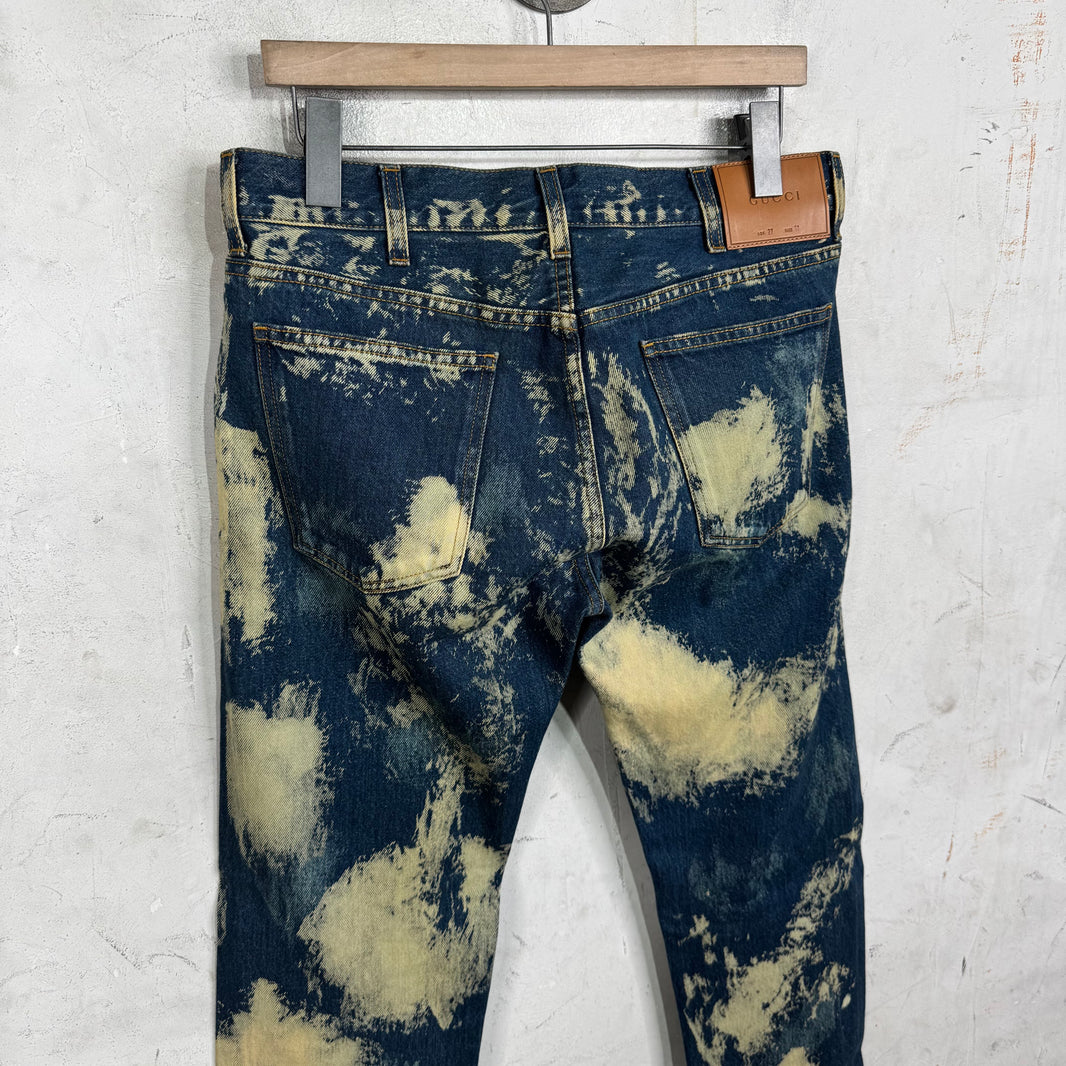 Gucci Studded Bleach Jeans