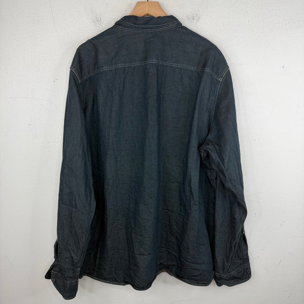 RRL Upside Down Pocket Denim Button Up LS Over Shirt