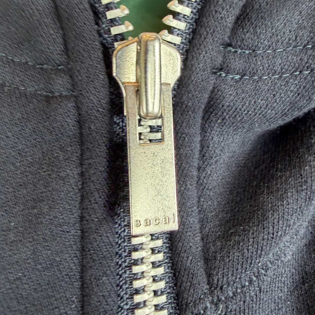 Sacai Navy/Green Hybrid Zip Up Hoodie