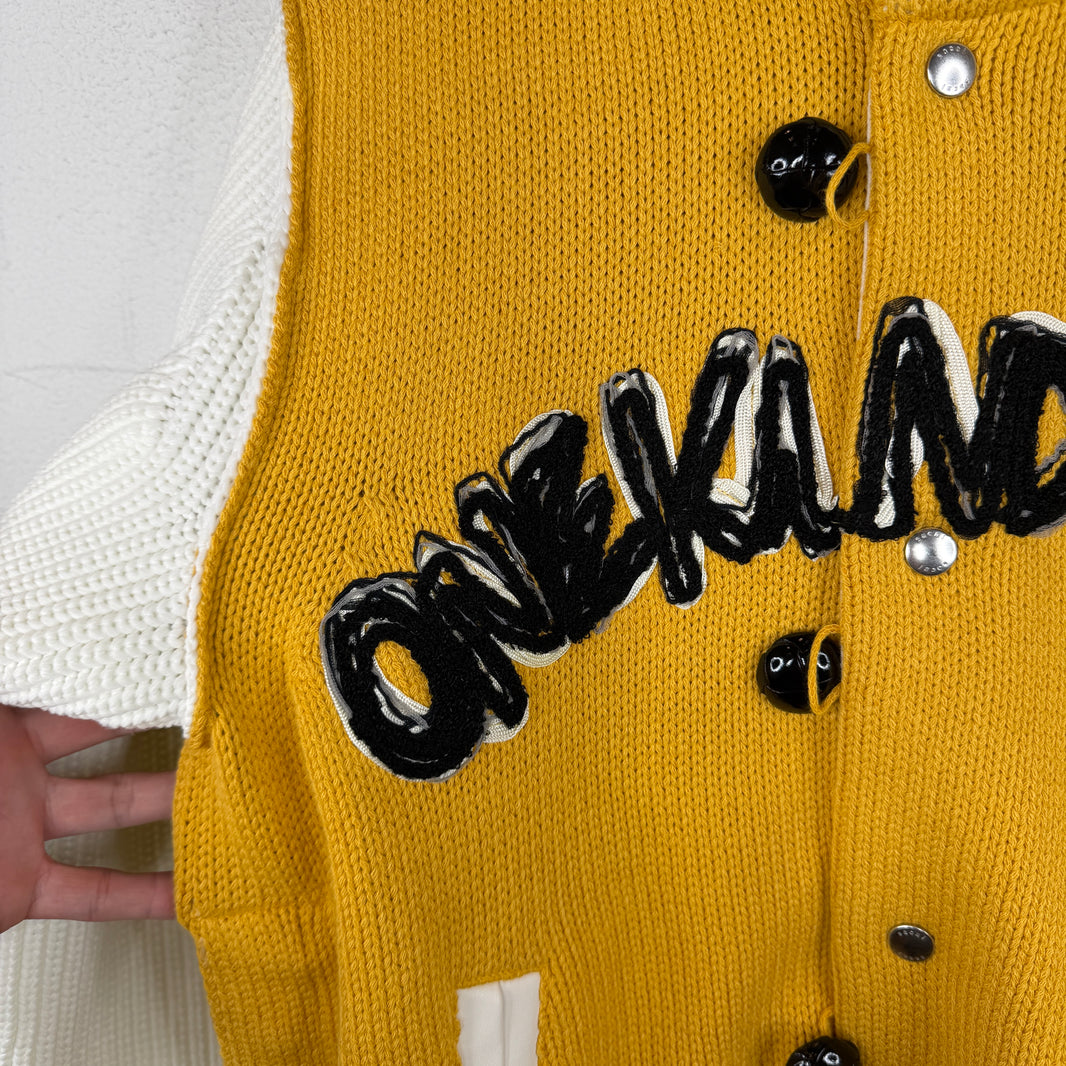 Sacai Eric Haze Two Tone Knitted Varsity Jacket
