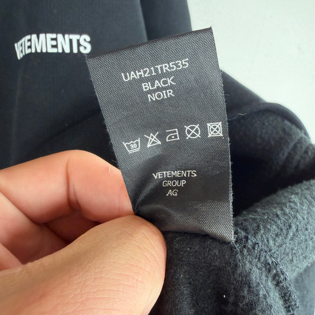 Vetements Black Logo Hoodie