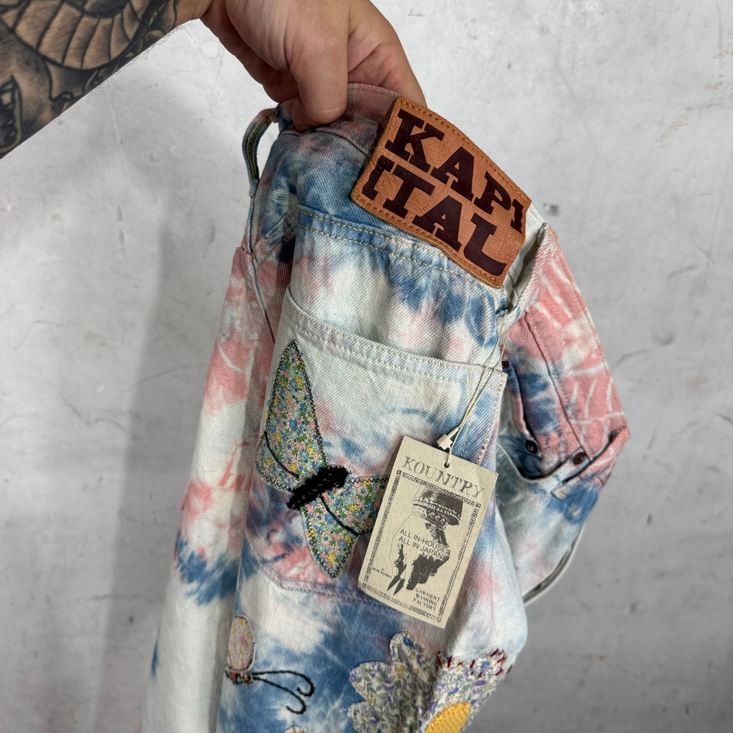 Kapital Tie Dye Patchwork Jeans