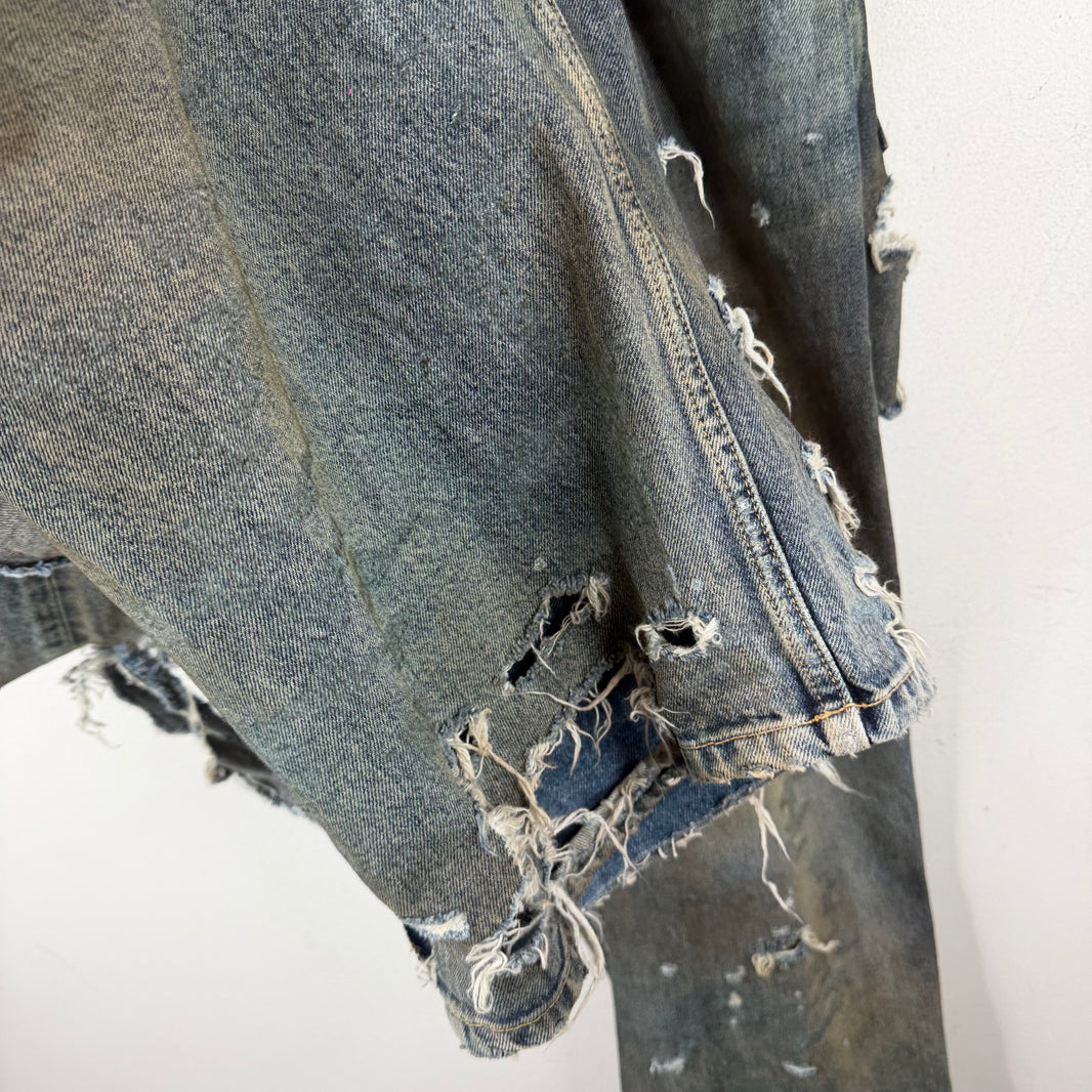 Balenciaga Super Destroyed Blue Jeans