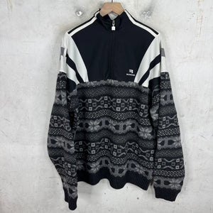 Balenciaga 1/4 Zip Hybrid Sweater Jacket