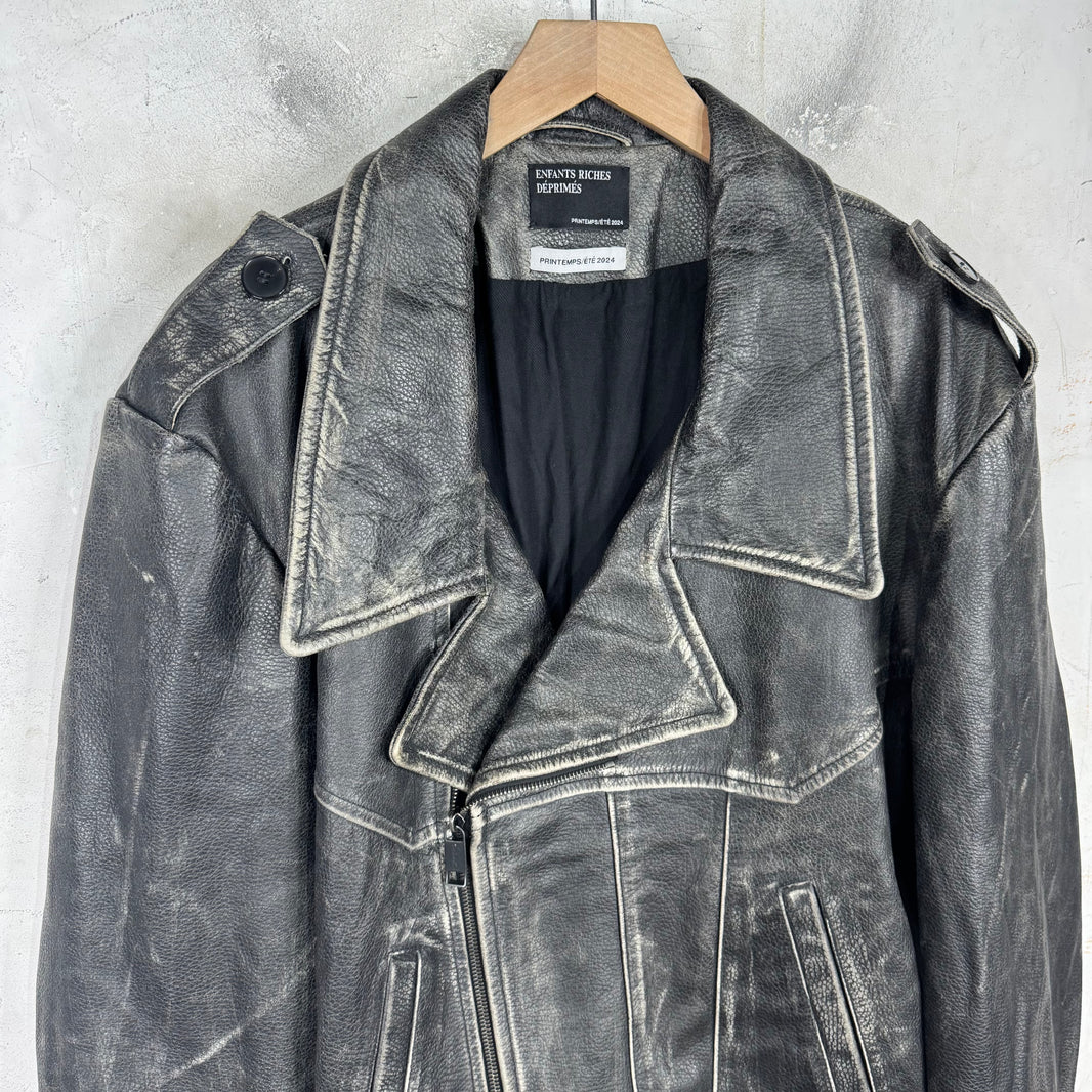 ERD Tabac Rat Leather Perfecto Jacket