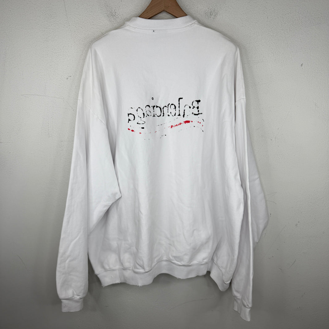 Balenciaga Drawn Logo Sample Crewneck