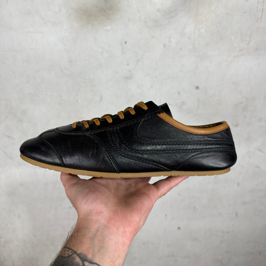 Dries Van Noten Brown Leather Driver Sneakers