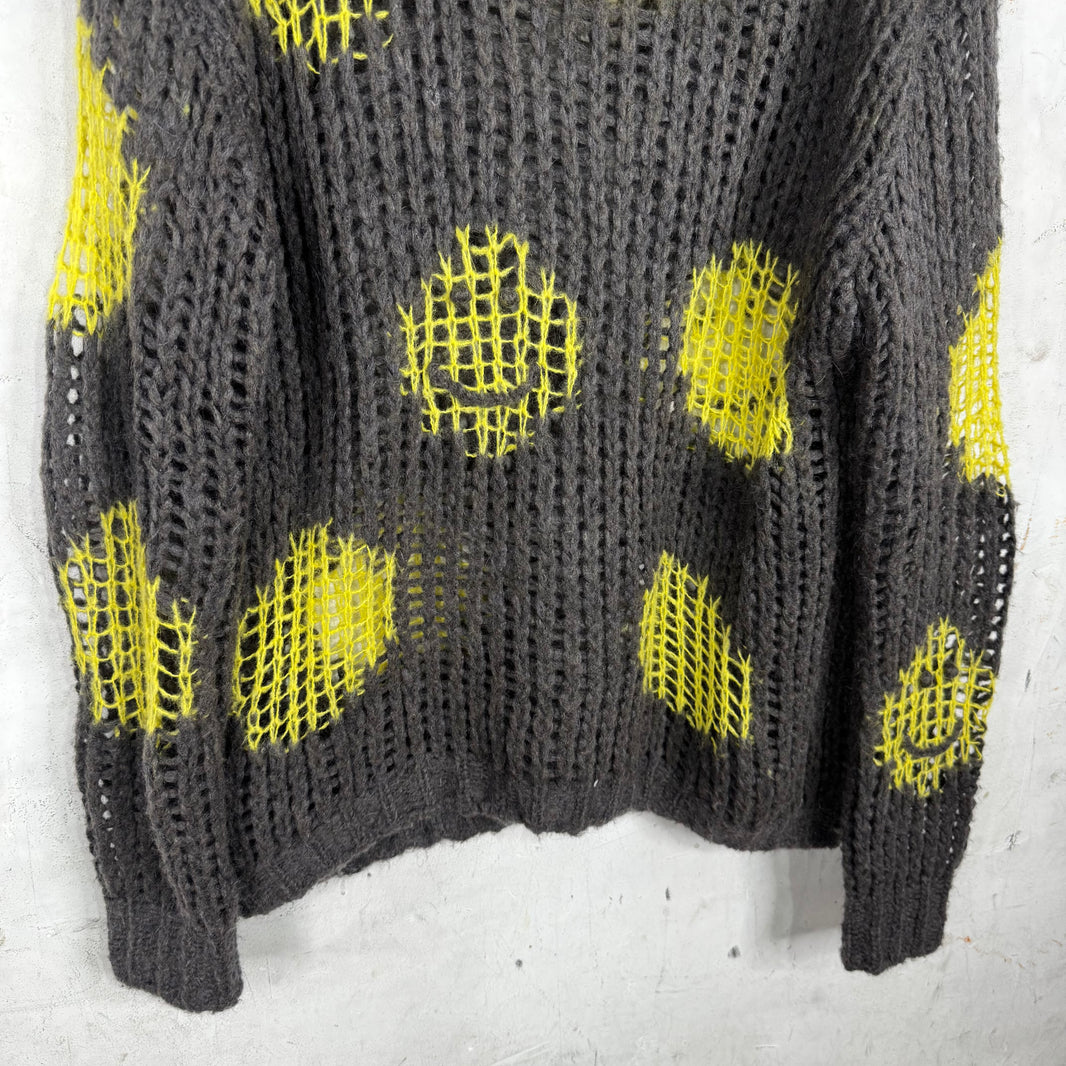 Acne Studios Loose Gauge Yellow Patched Sweater