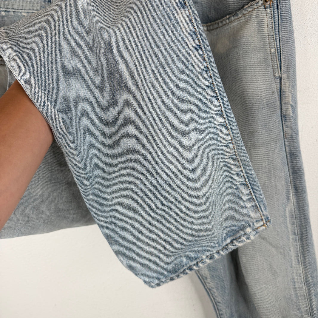 Saint Laurent Light Wash Repaired D18 Denim Jeans