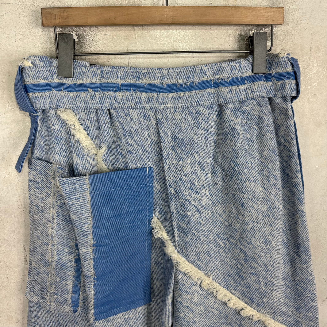 Issey Miyake Sample Frayed Seam Wide Leg Pants