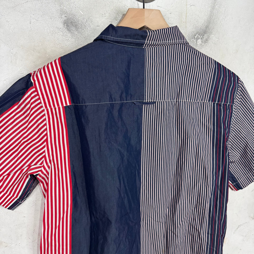 Thom Browne Navy Multi Striped S/S Shirt