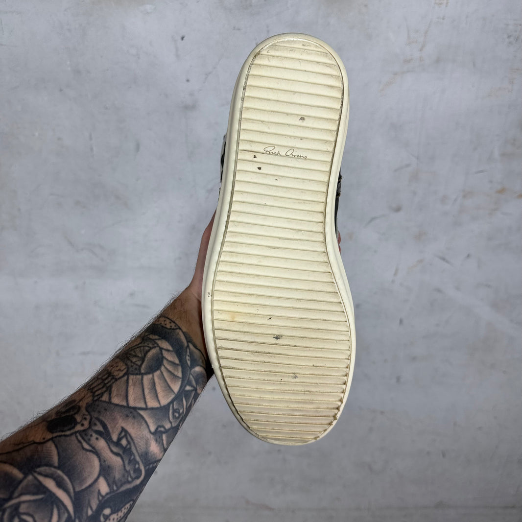 Rick Owens Grey Brushed Leather Geobaskets