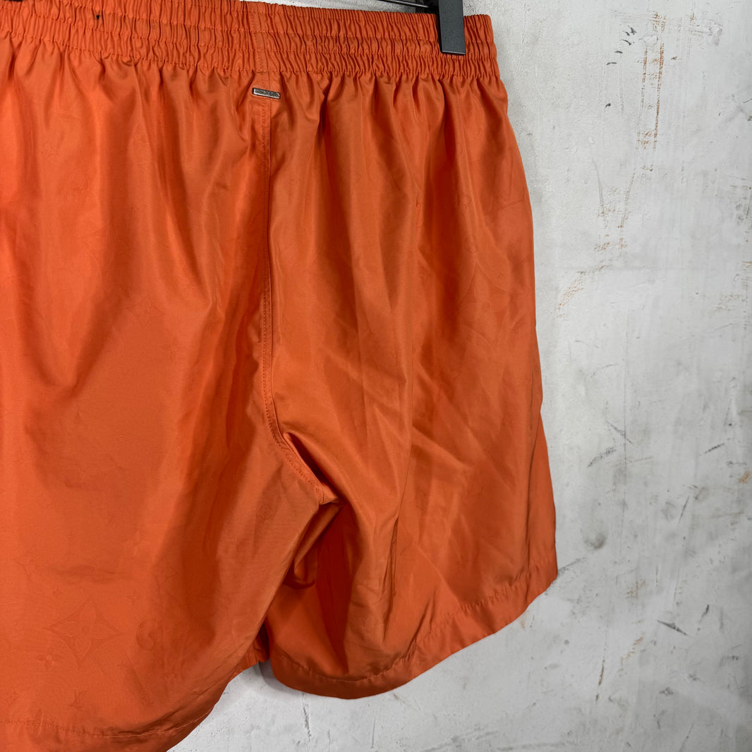 Louis Vuitton Orange Monogram Swim Trunks