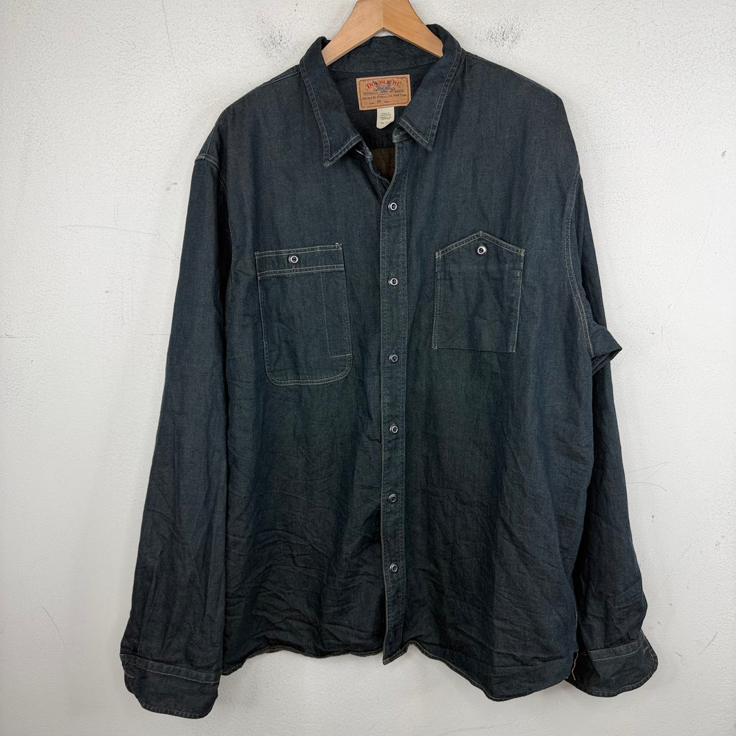 RRL Upside Down Pocket Denim Button Up LS Over Shirt