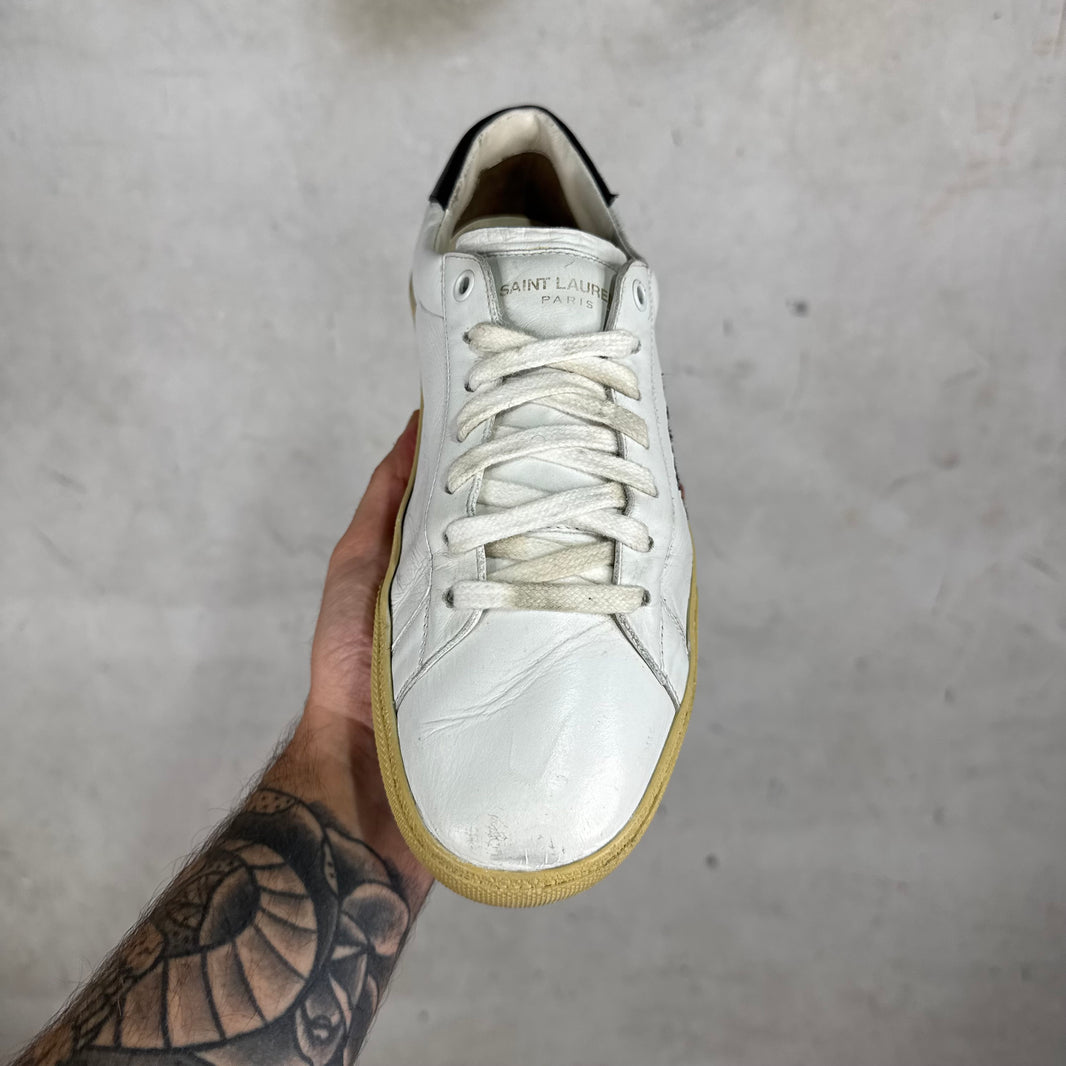 Saint Laurent Leather Court Signature Sneakers