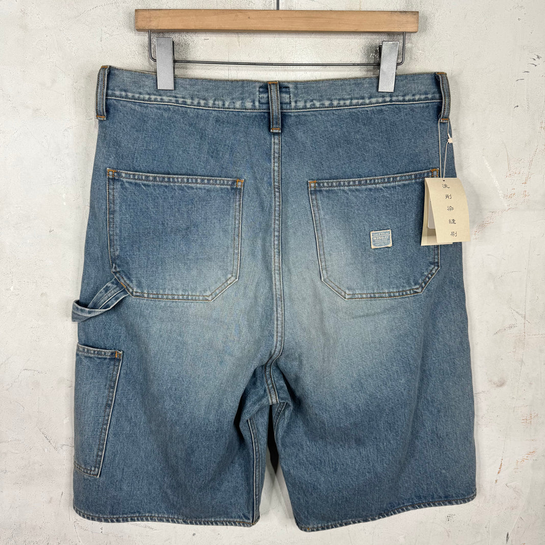 Kapital Rhinestoned Carpenter Denim Shorts