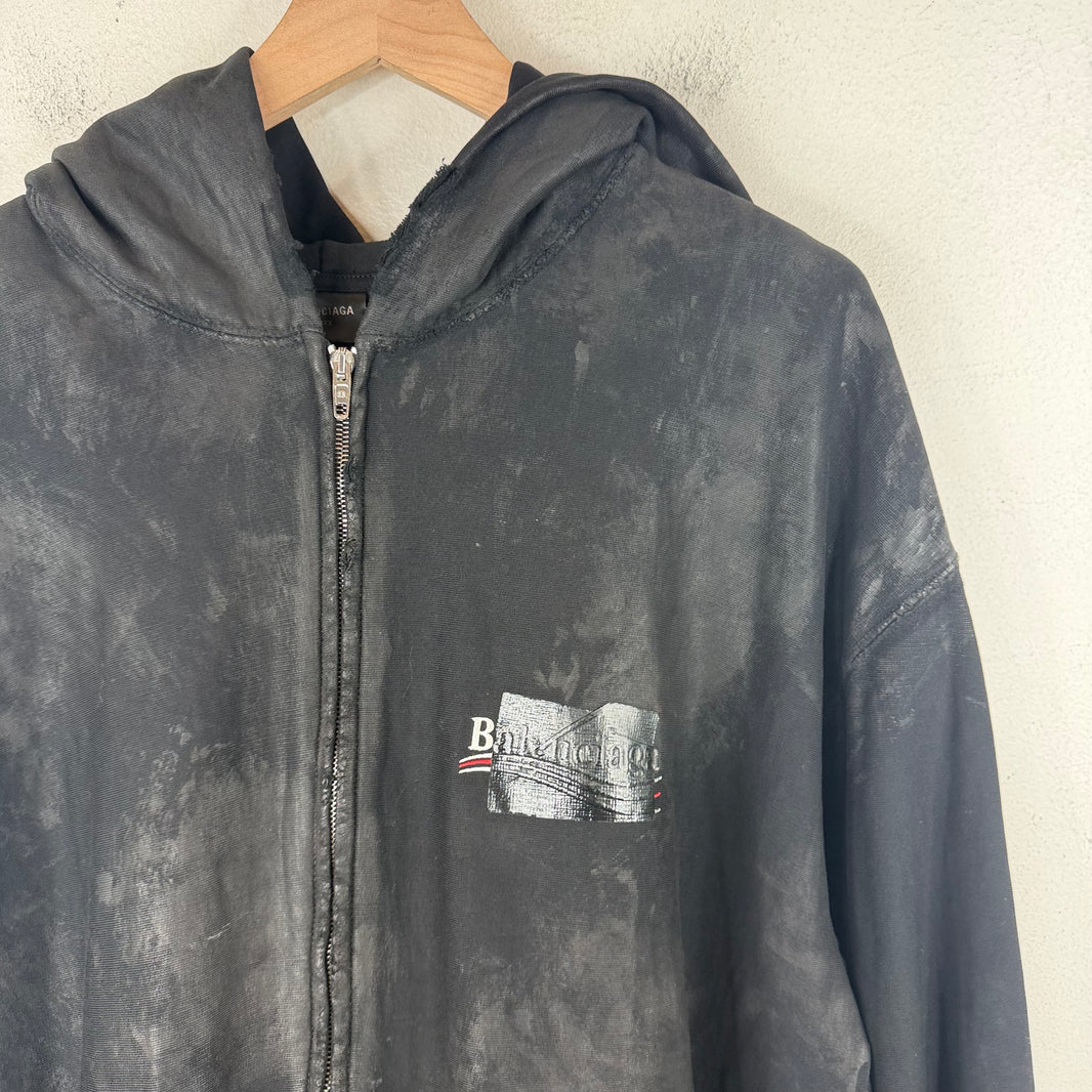 Balenciaga Mud Gaffer Zip-Up Hoodie