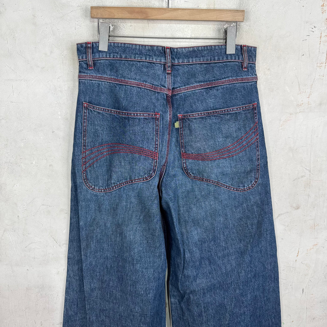 ERL Baggy Contrast Stitch Jeans