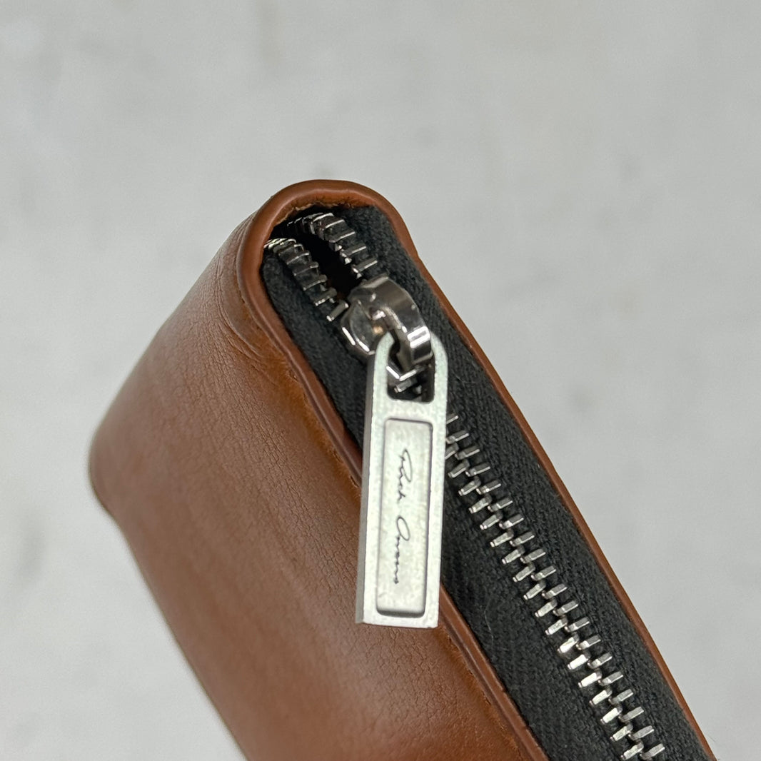 Rick Owens Brown Zip Wallet