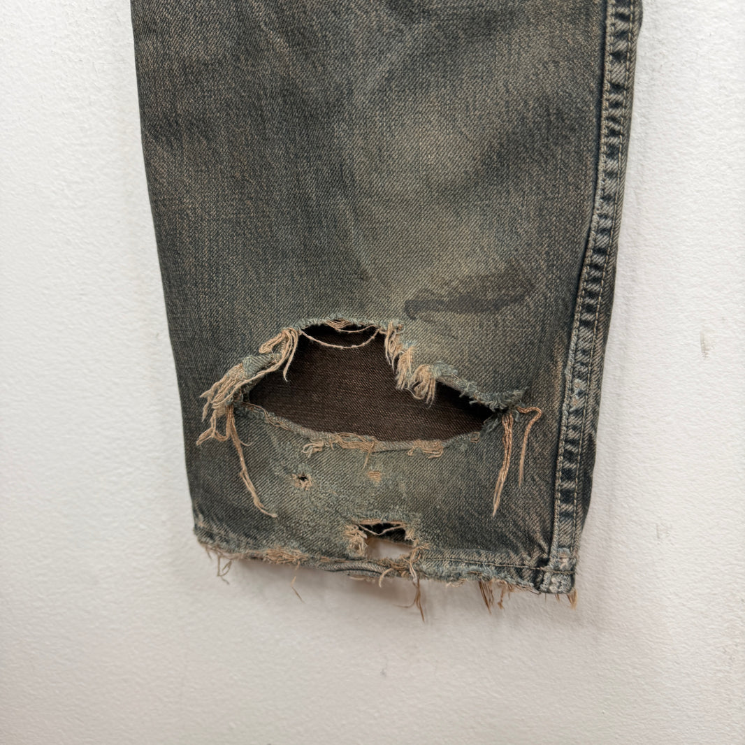 Rick Owens Brown Slab Denim Jeans