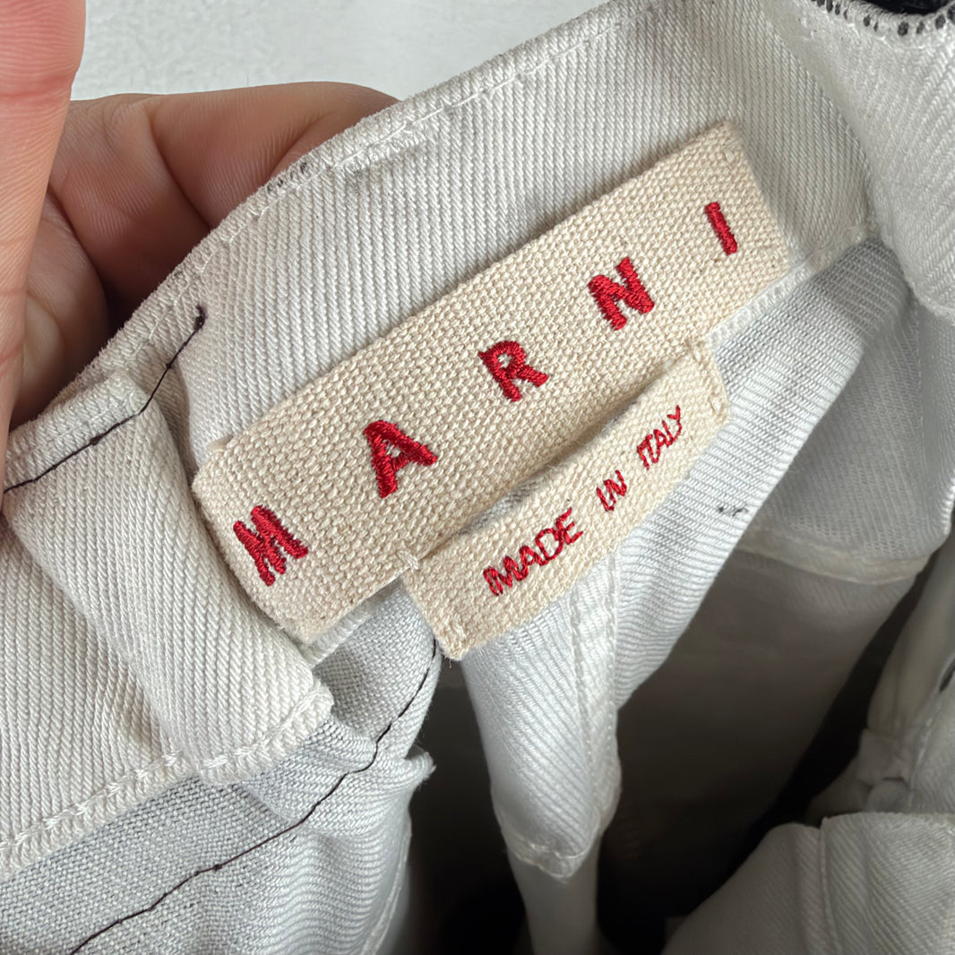 Marni Baggy Distressed Bottoms Jeans
