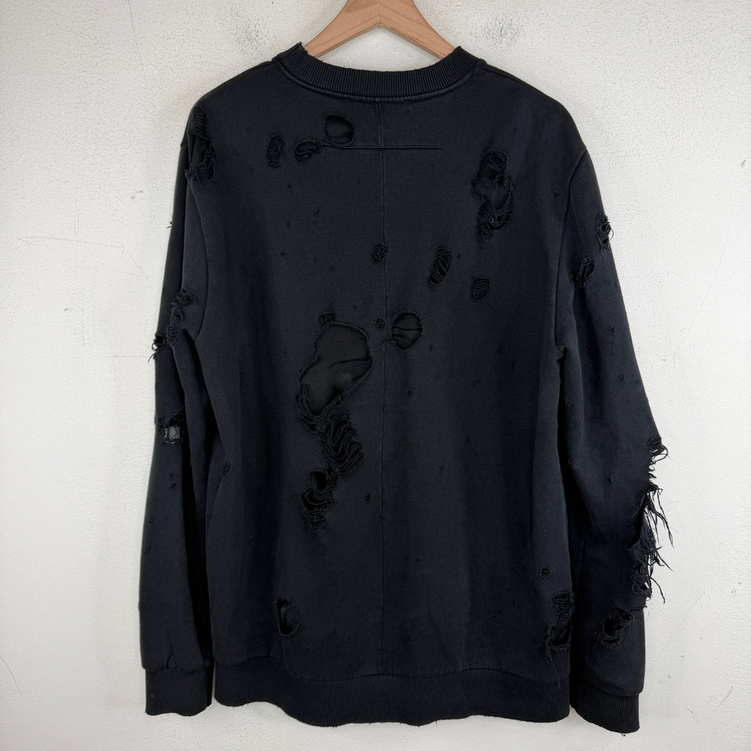 Givenchy Distressed Logo Crewneck