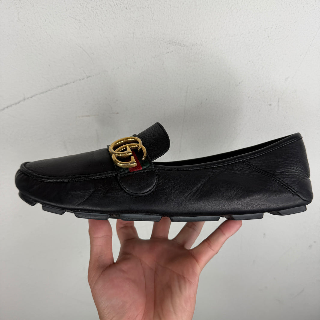 Gucci Leather Web GG Strap Loafer