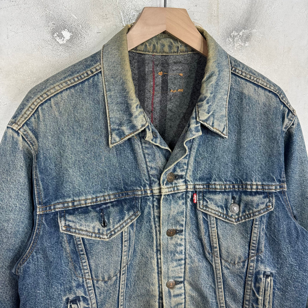Vintage Levi's Wool Lined Distressed Denim Jacket