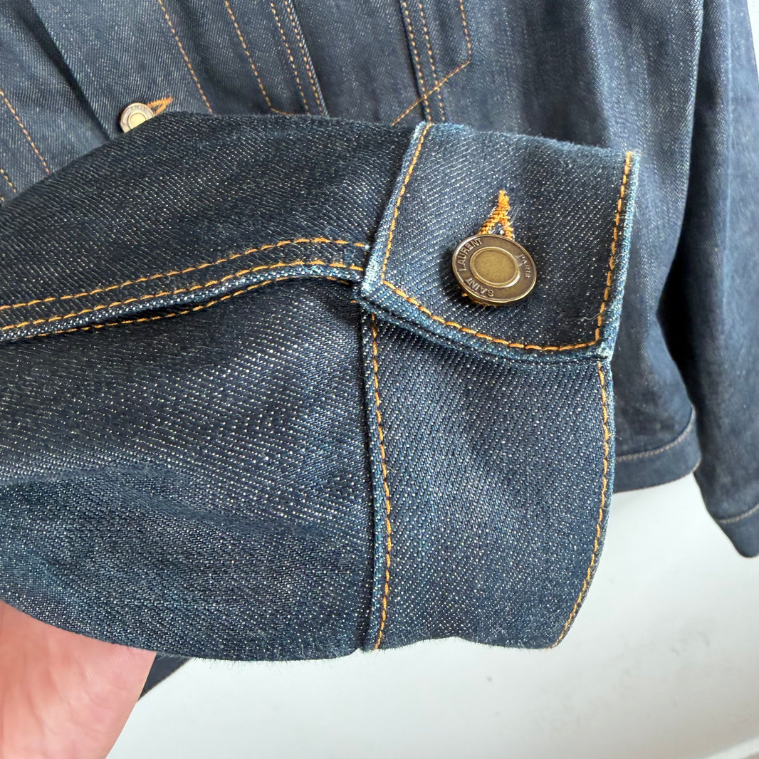 Saint Laurent Raw Denim Trucker Jacket