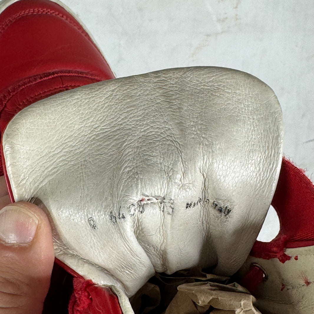 Raf Simons Red Leather Vandal Sneakers