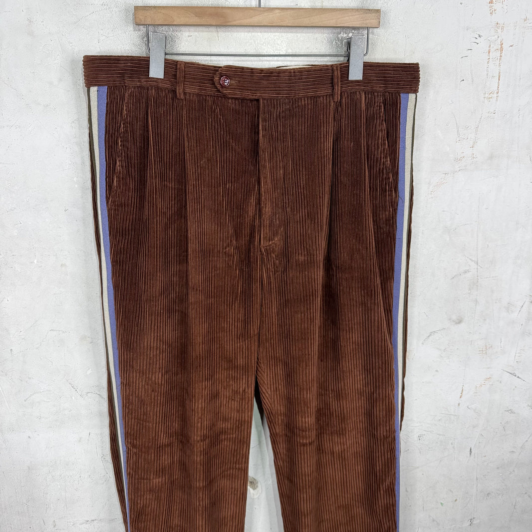 Gucci Brown Corduroy Striped Trousers